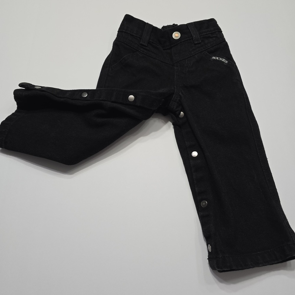 Authentic Rockies Jeanswear Kids Rare Black 12 Vintage Western - Picture 4 of 10